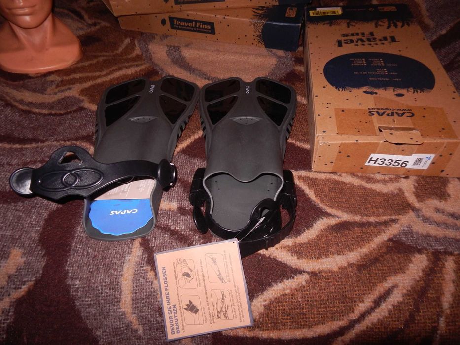 Wyprzedaż->h3356 CAPAS Płetwy do nurkowania r.S/MD, JR 9-13 lat OPIS!