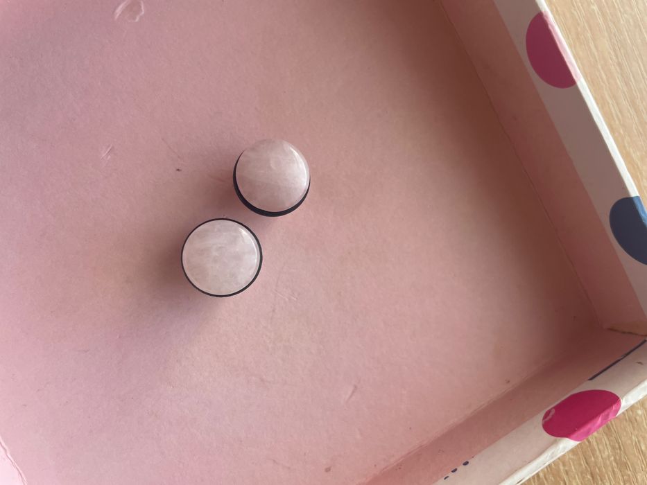 Плаги з рожевого кварцу 10 мм