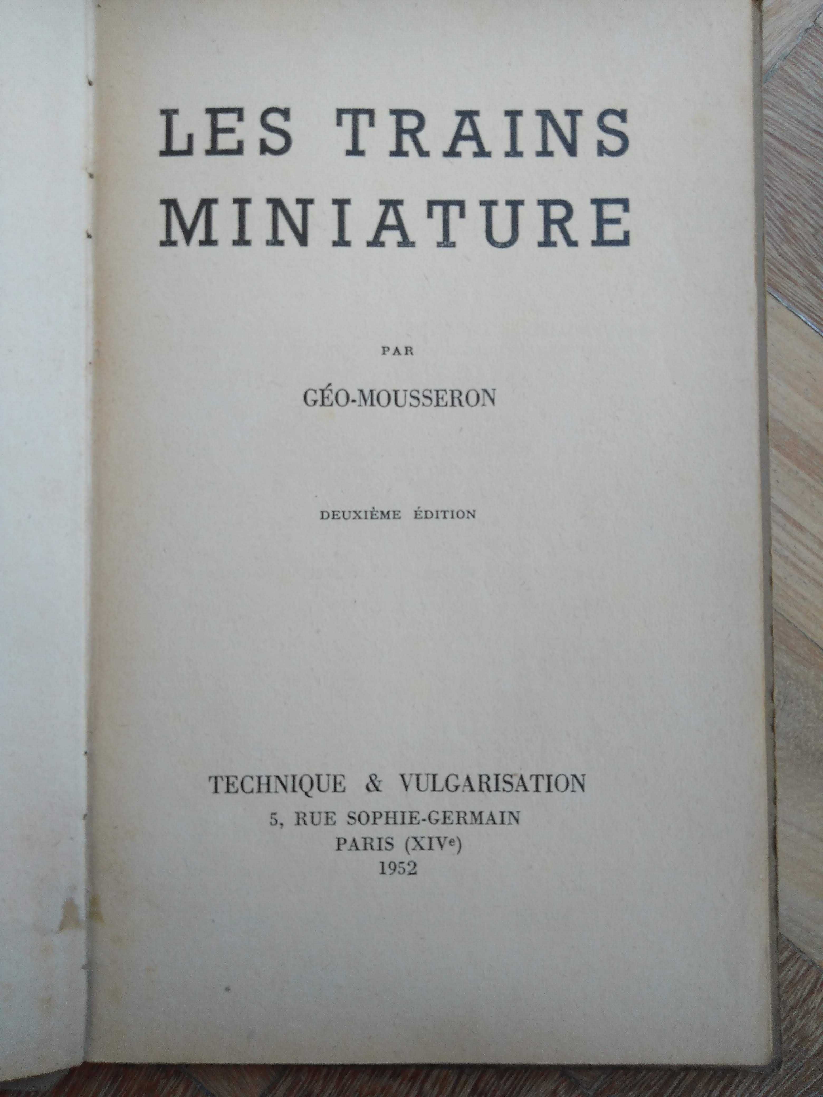 livro: Géo-Mousseron "Les trains miniature"