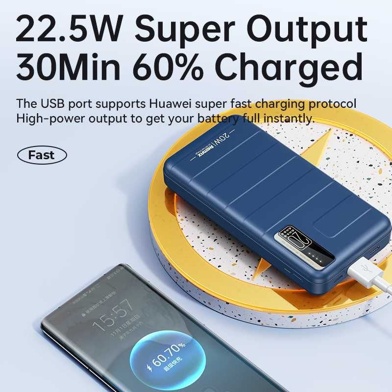 Powerbank 20000 Remax 22.5W RPP-316. Быстрая зарядка. Оригинал