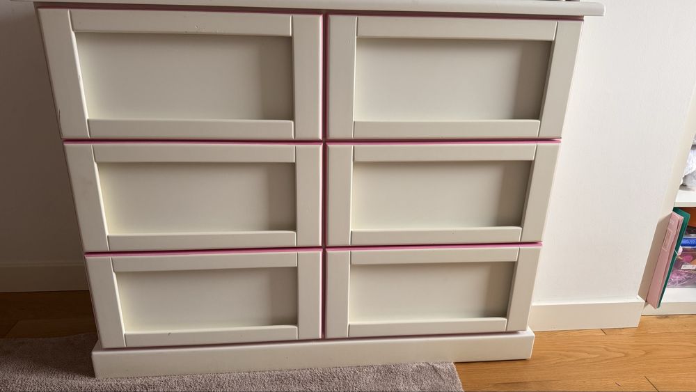 Cómoda quarto menina - boa qualidade- gavetas reversiveis
