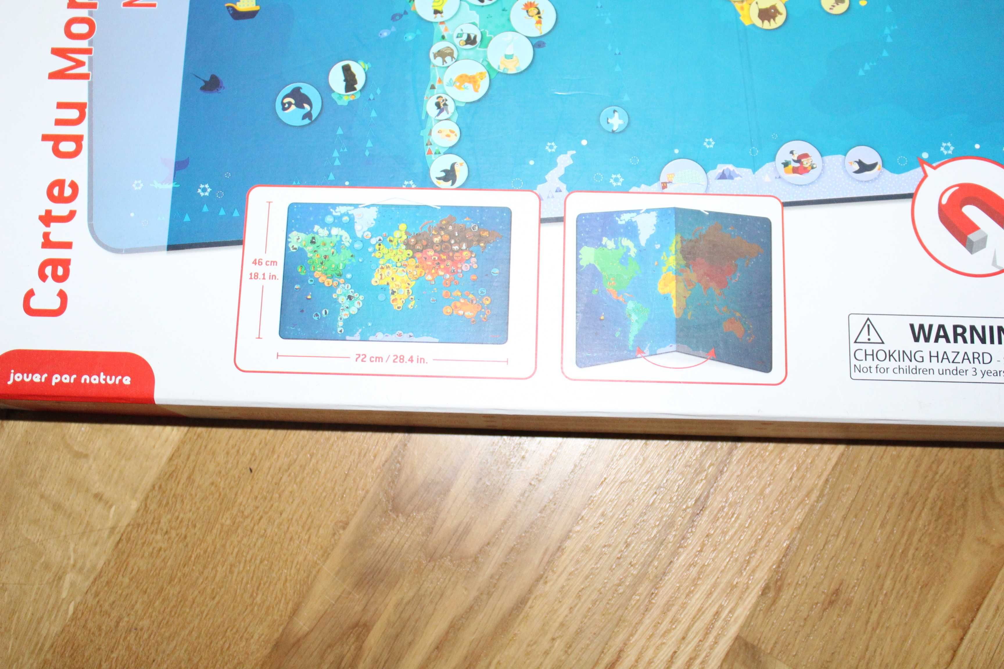 Janod puzzle magnetyczne Mapa świata