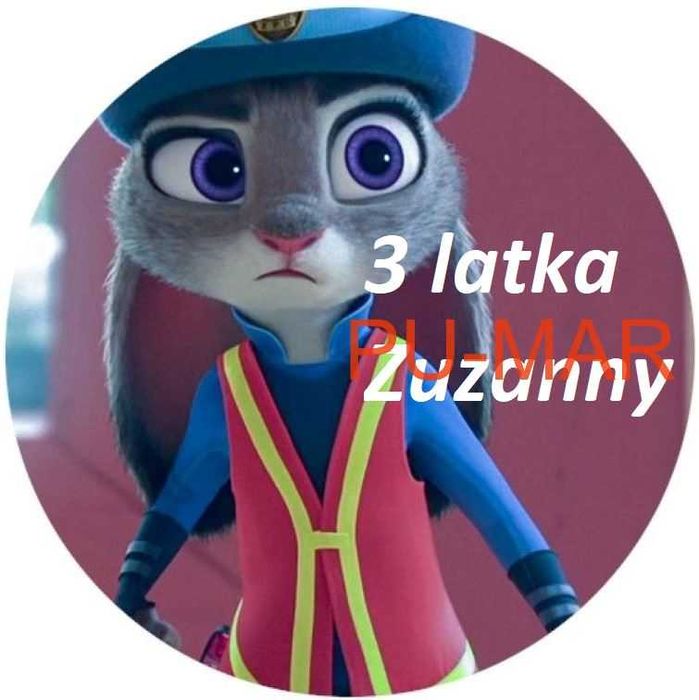 Opłatek na tort Urodziny Zootopia Zwierzogród