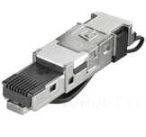 Złącze wtykowe sieciowe modułowe IE-PS-RJ45-FH-BK