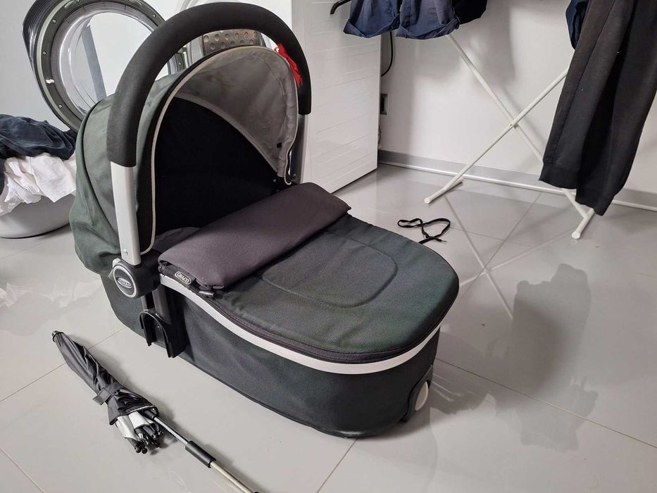 Wózek Graco 3w1. Spacerówka, gondola, fotelik z bazą i parasolka.