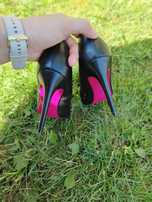 Szpilki 10 cm a'la louboutin christian magenta amarant różowy