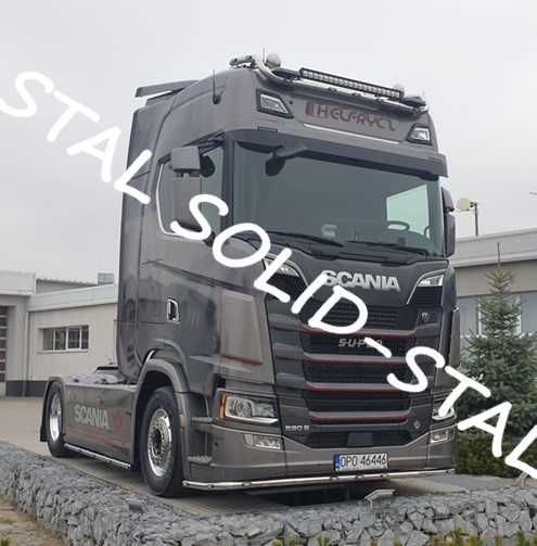 Orurowanie POD ZDERZAK z oświetleniem led Scania R / S POLEROWANE