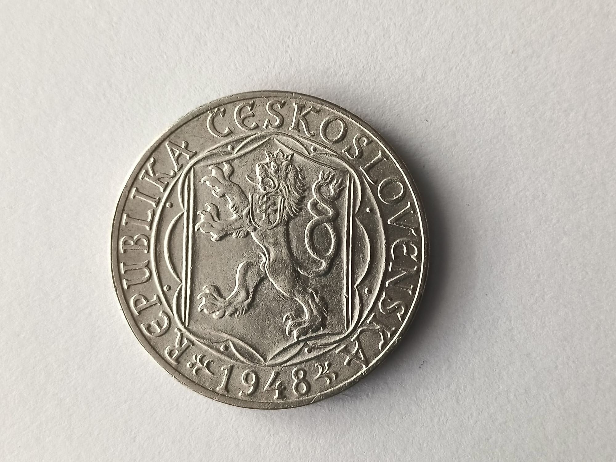 Srebro 100 koron 1948 Czechosłowacja