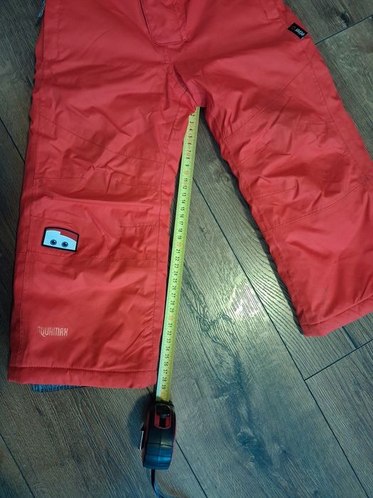 Spodnie ocieplane zimowe narciarskie 104 cm membrana