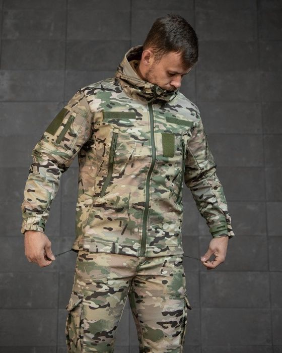 Костюм тактичний Мультикам soft shell mtk куртка та штани на осінь
