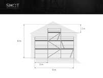 Nowe ~ lekkie, rusztowanie aluminiowe ~ typ Plettac - scaff 74 - 64m2