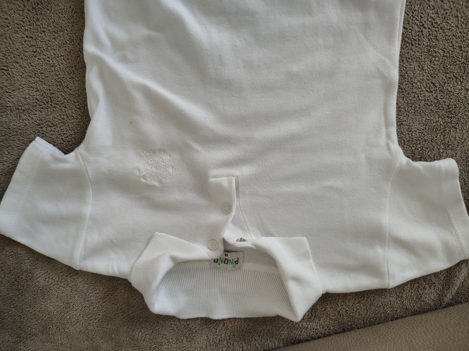 Body koszulka polo białe rozm 98