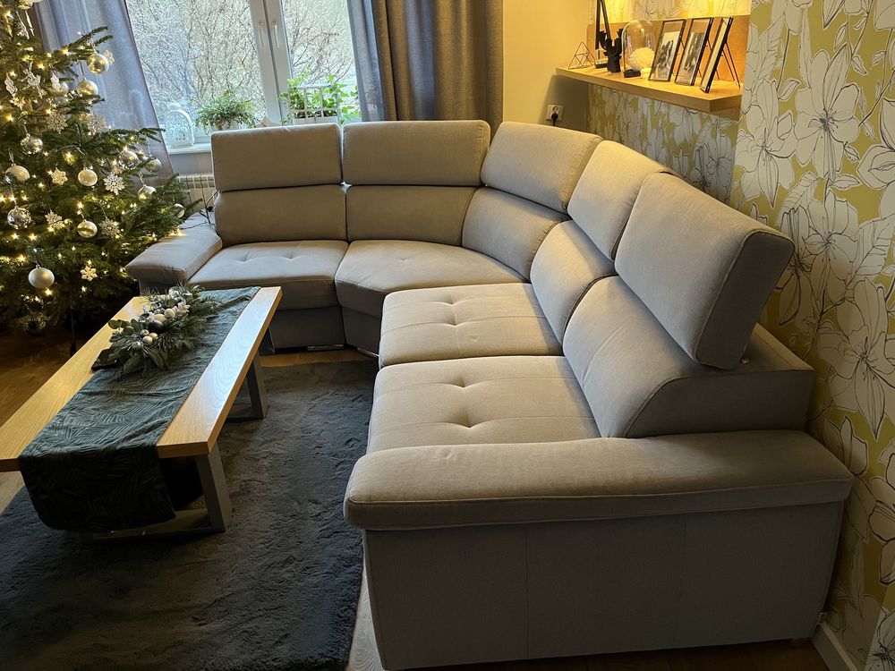 Sofa - narożnik, 5-osobowa, regulowane zagłówki