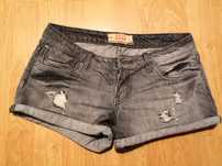 Calções de Ganga Cinzentos com Rasgões - Pull&Bear