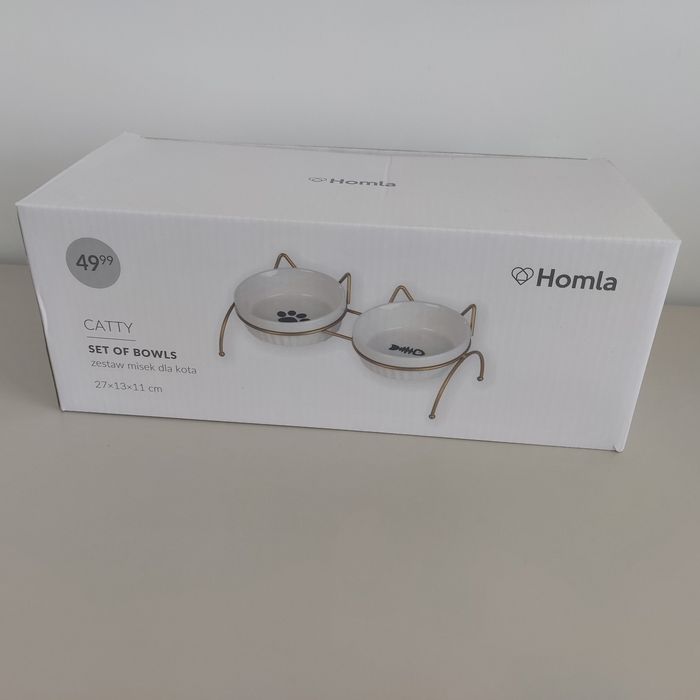 Zestaw misek dla kota nowe ceramiczne
