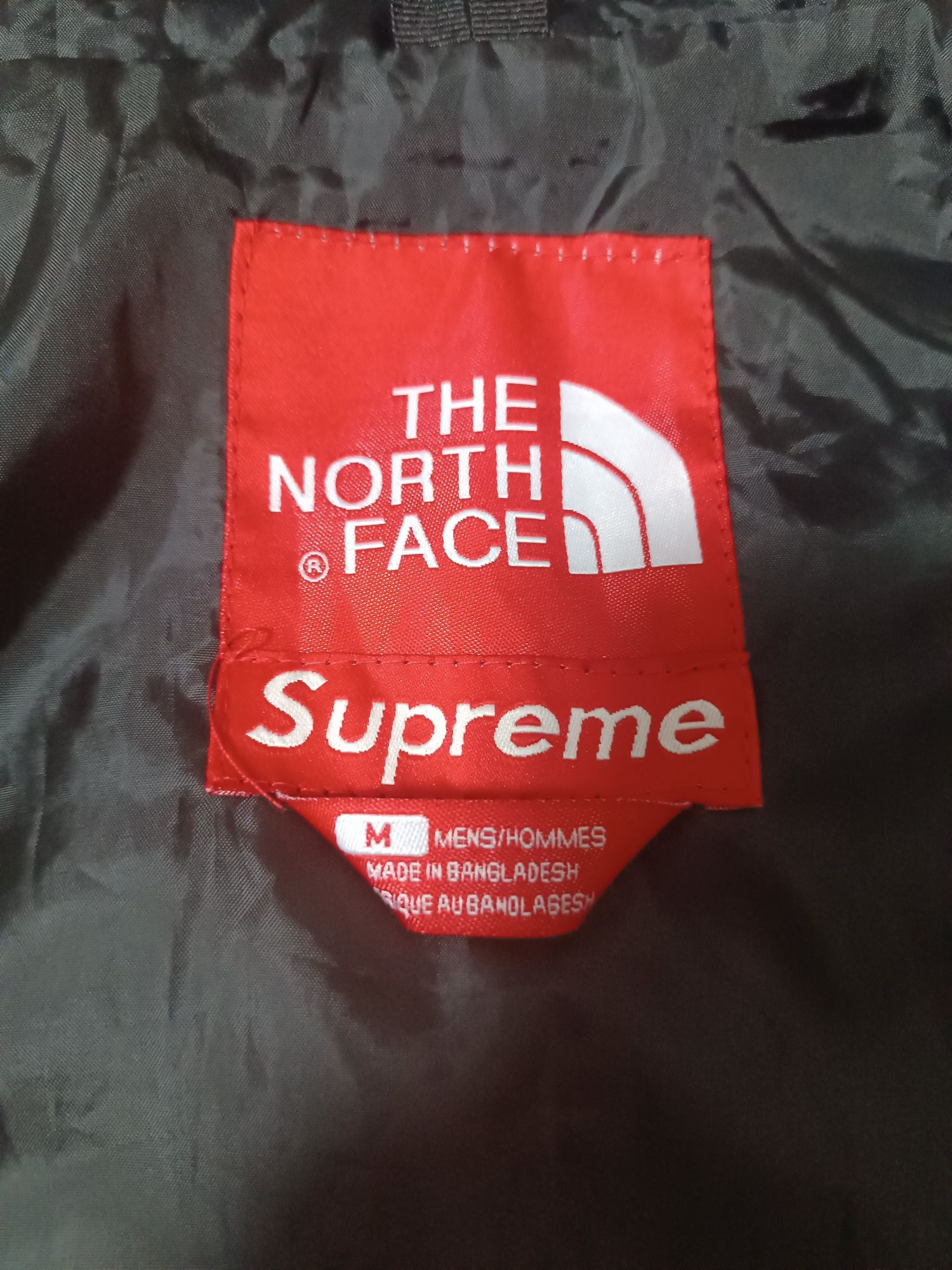 Рефлективна Куртка Supreme TNF black вітровка суприм чорна