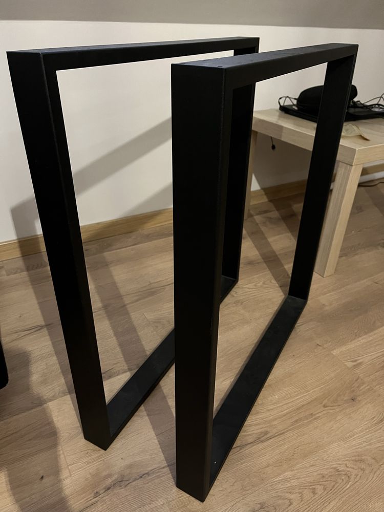 Nogi do stołu 70x72 cm,6x2 stabilne czarne