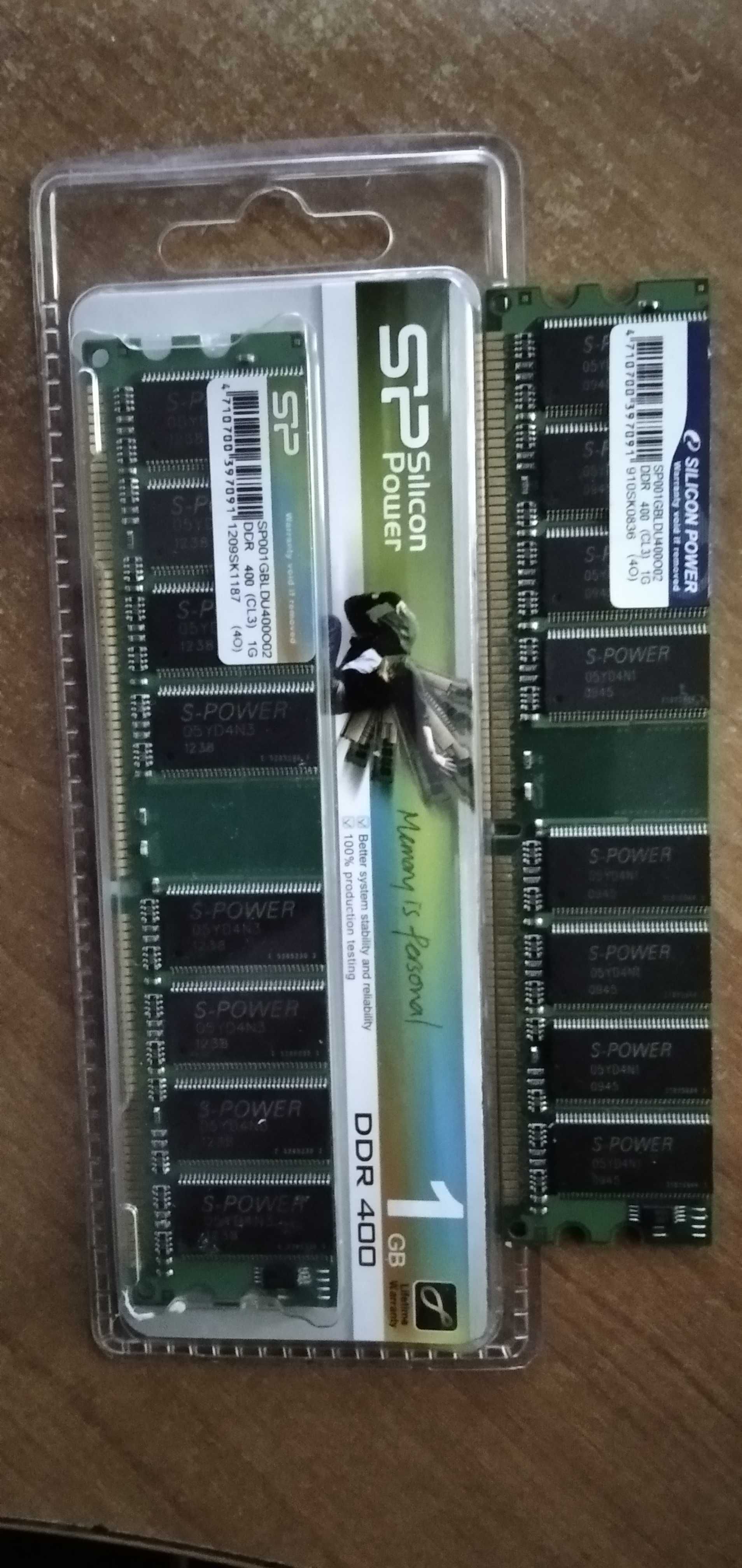 Новая. Память оперативная Silicon power DDR 400mhz 1GB.