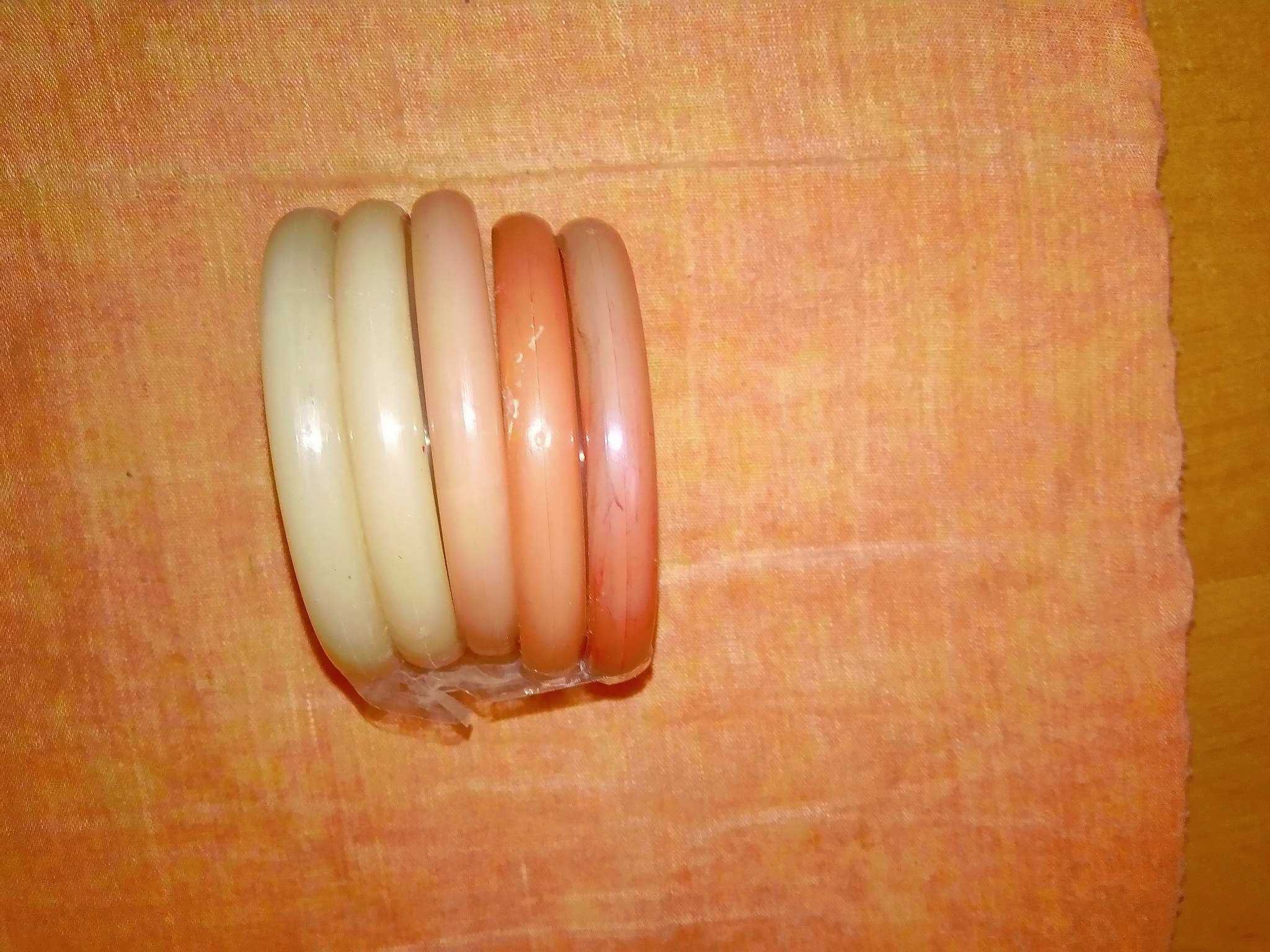 Bransoletka bransoleta na rękę z plastiku plastikowa PRL - 5 sztuk
