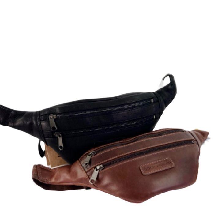 Hillburry Бананка Hill Burry кожаная сумка Поясная Сумка из кожи