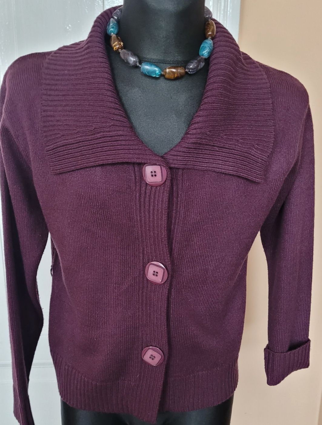 Sweter damski  bordowy fiolecik Claudia.C, rozm.M/L