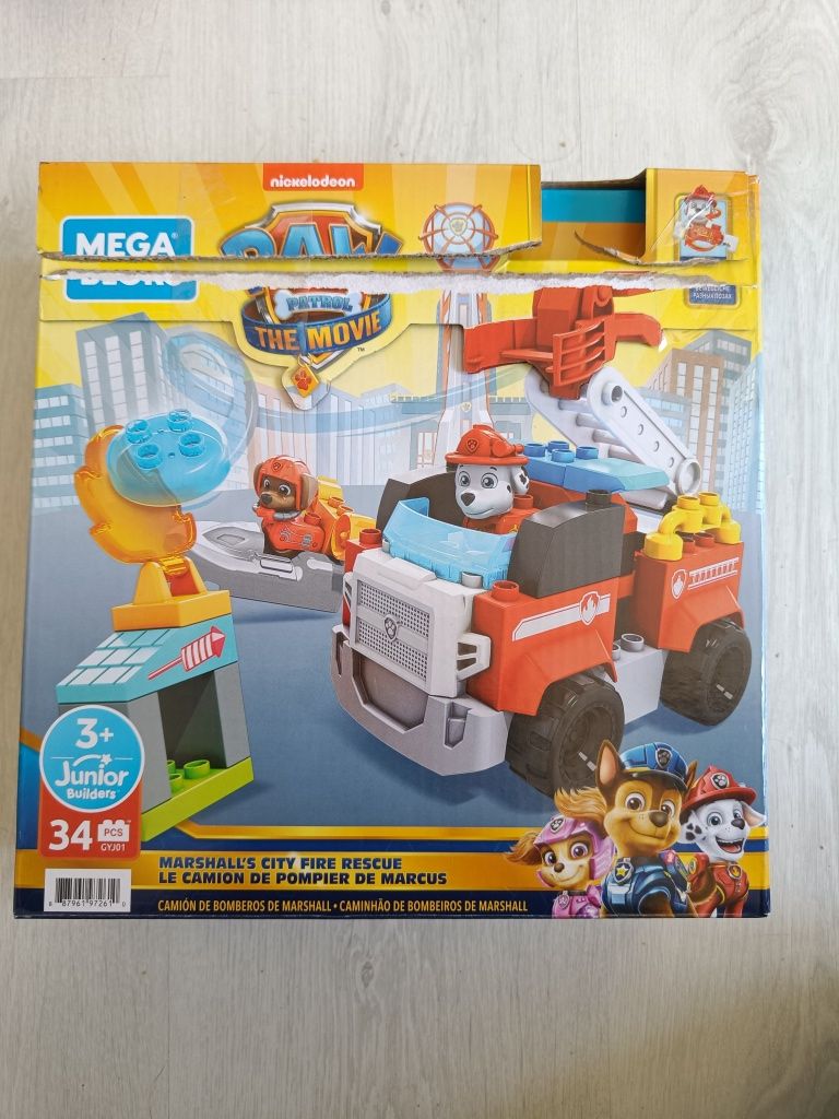 Mega Blocks klocki Psi Patrol wóz strażacki Marshall Zuma GYJ01