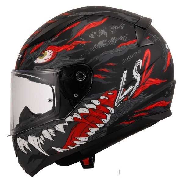 NOWY Kask motocyklowy LS2 FF353 Rapid II KAIJU M. Black Red White