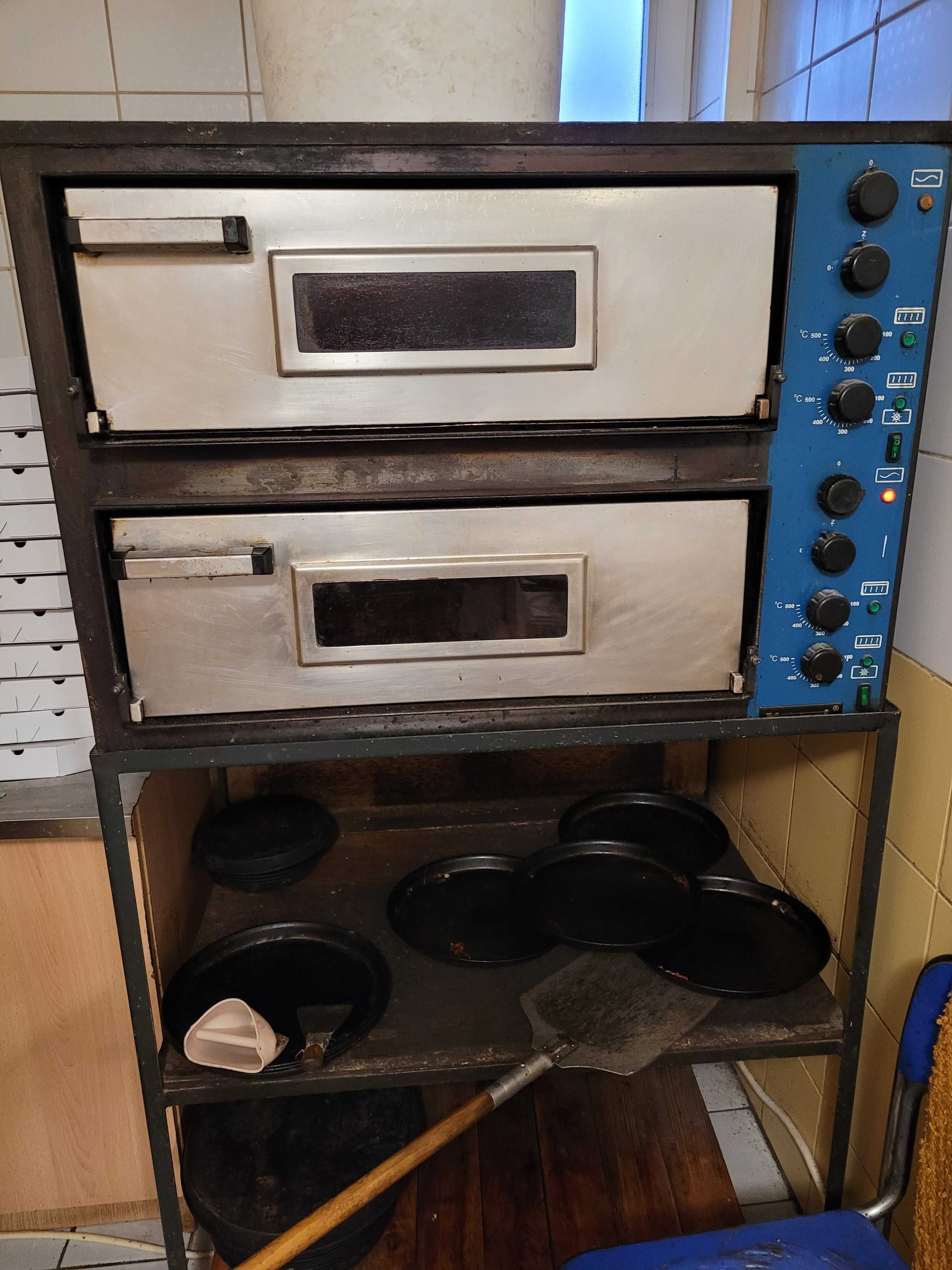Piec do pizzy elektryczny, 2 komorowy 60x60, sprawny, do pizzerii