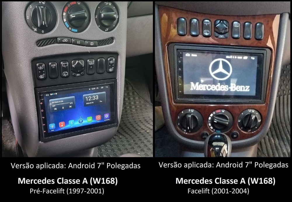 (NOVO) Rádio 2DIN 7" • MERCEDES • W163 W168 W208 W210 W414 • Android