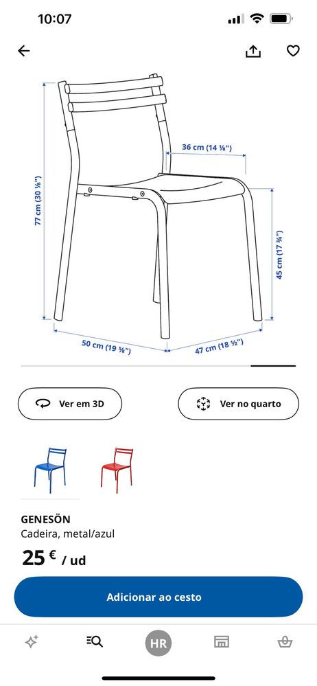 Cadeira Ikea nova