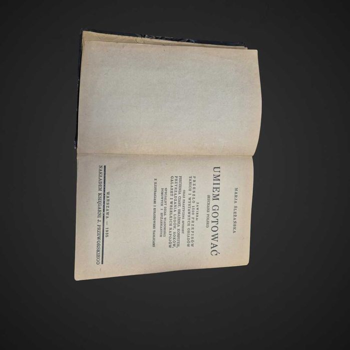 Umiem Gotować Książka Kucharska Warszawa 1935 r  LK/50330