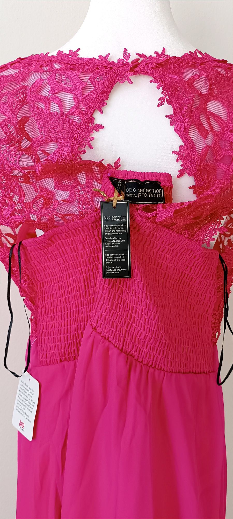 NOWA elegancka sukienka szyfon/gipiura r. 54 wesele , impreza