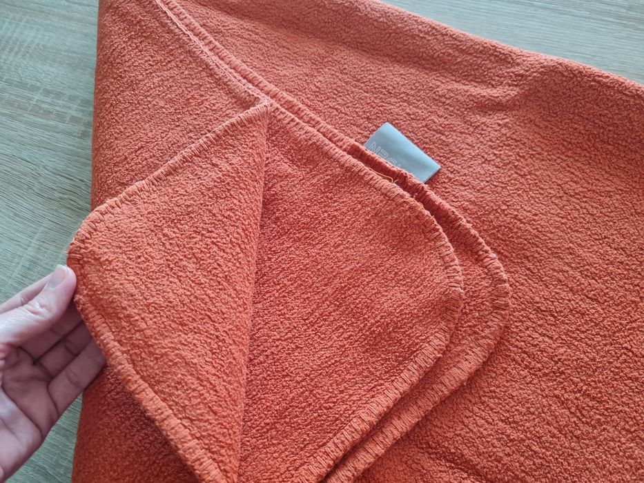 Koc, rudy, pomarańczowy, ceglasty 100x150cm