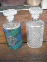 Garrafa licor vidro lapidado bebida espirituosa whisky antiga vintage