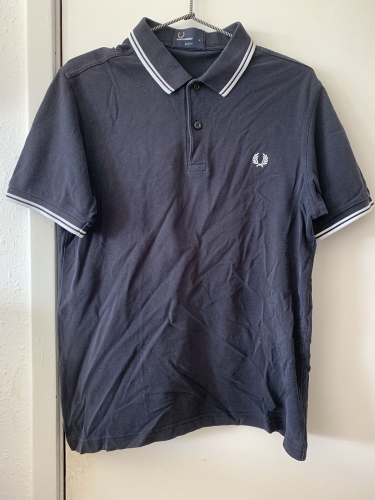 Pólo Fred Perry Azul Escuro Slim Fit