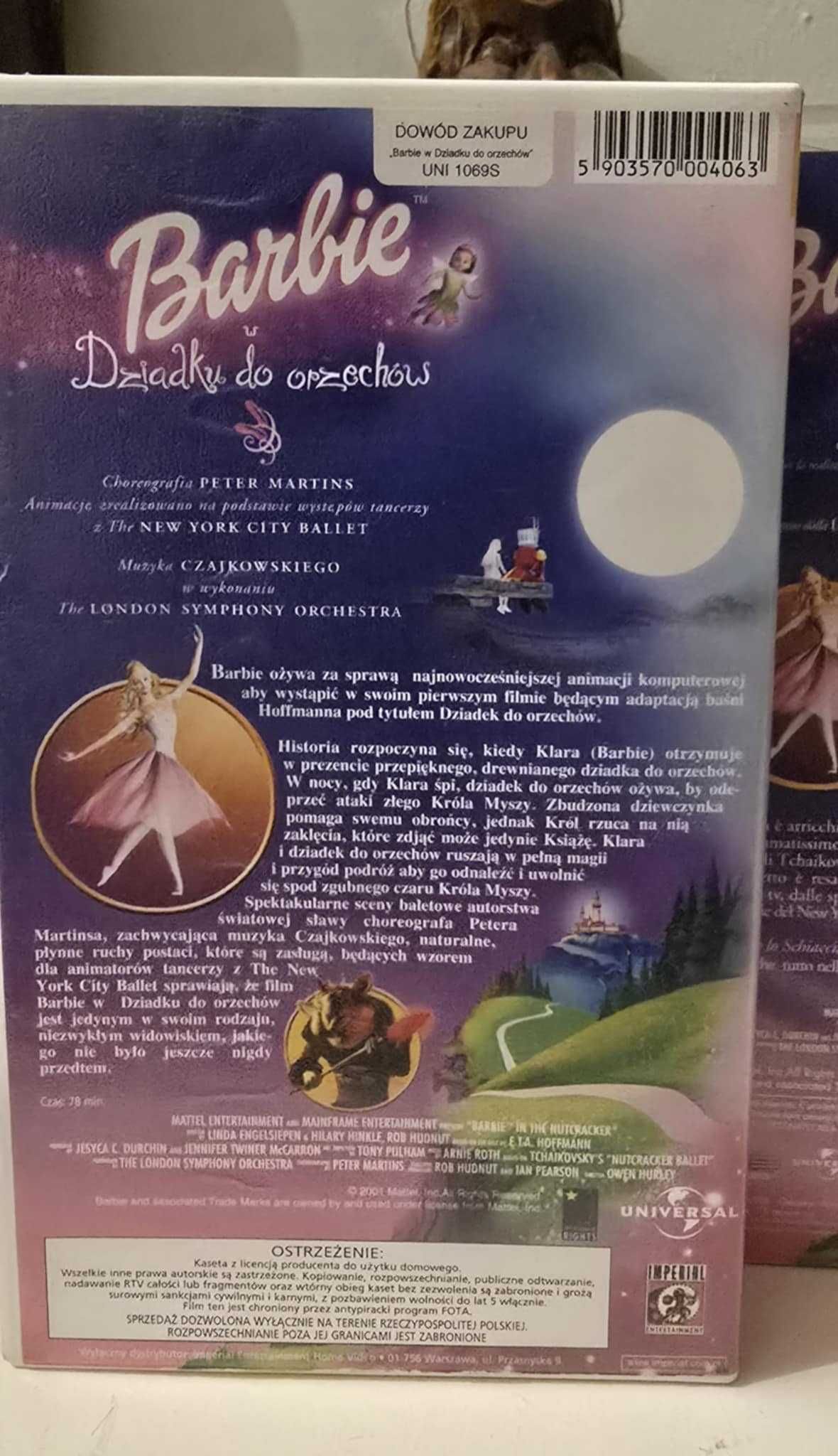 Bajka na VHS  Barbie -  Dziadek do Orzechów w języku polskim i włoskim