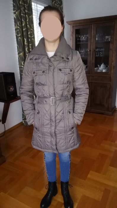 Płaszcz zimowy puchowy 36 S pasek