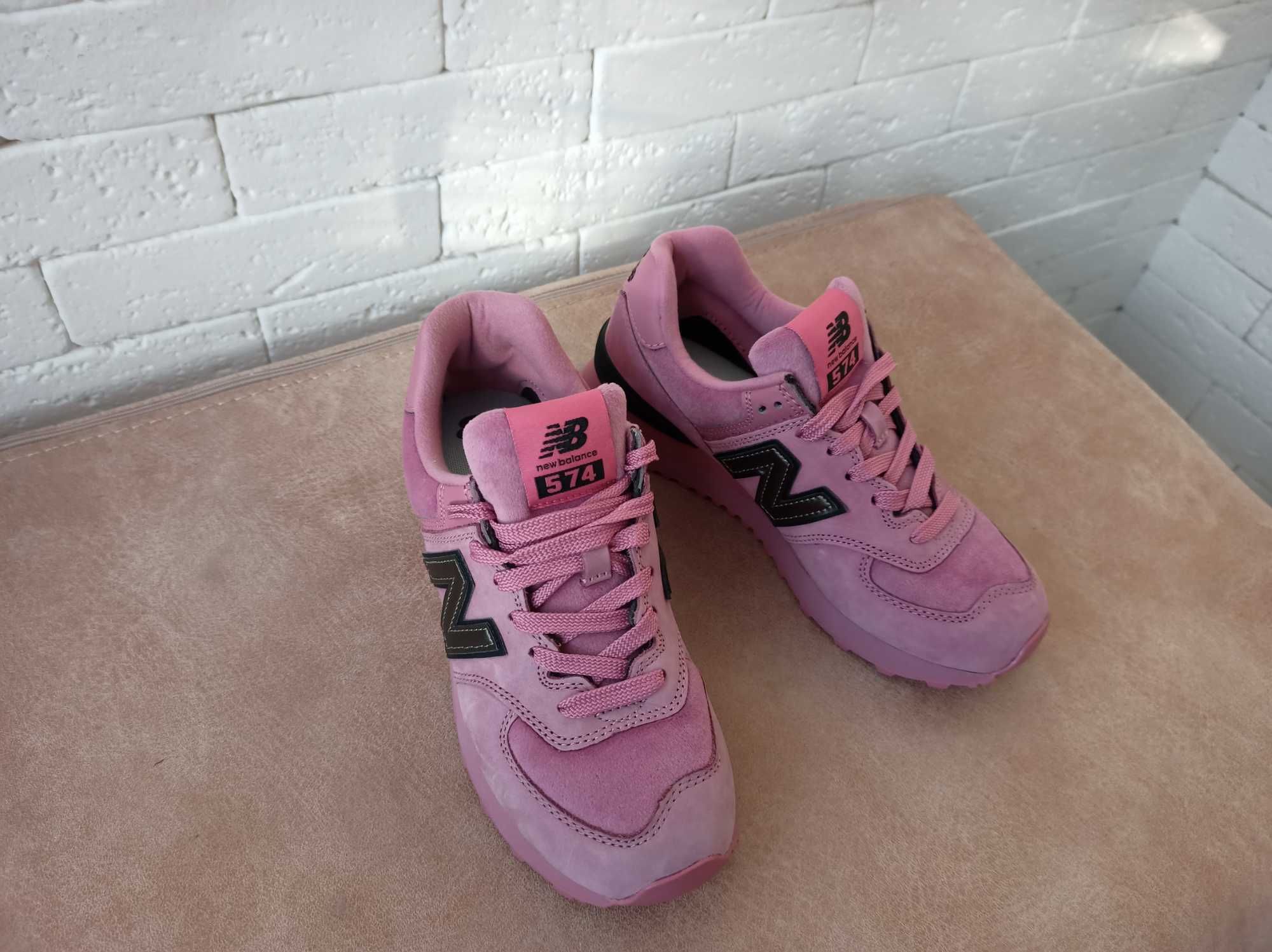 NEW BALANCE Женские сиреневые замшевые кроссовки 574