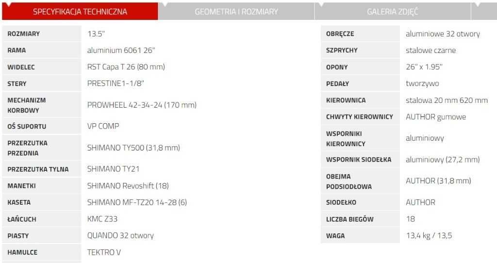 Rower Author A-Matrix 26 rama 13cali