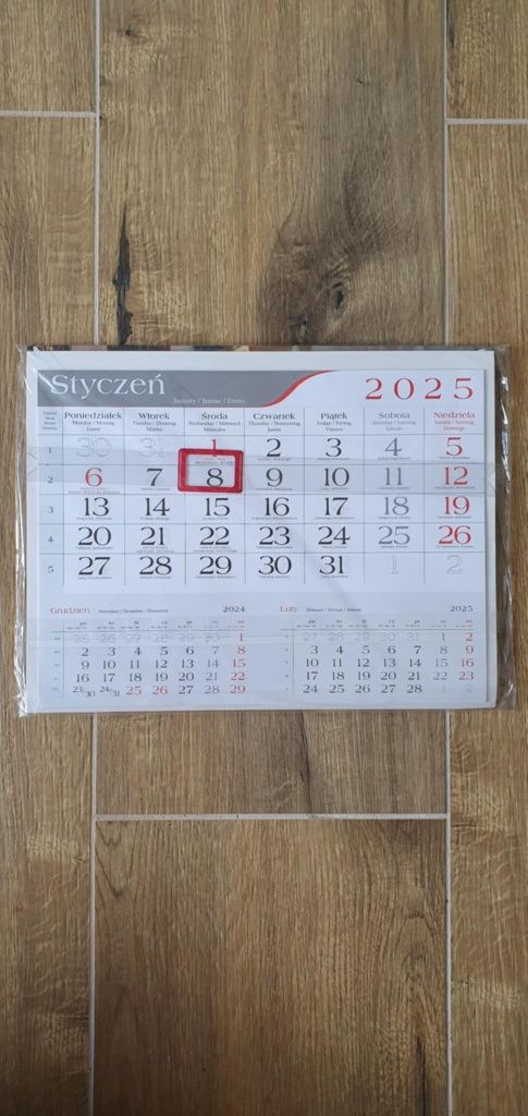 Kalendarz 2025 rok Trójdzielny Lato nad morzem Kalendarz Nowy w folii