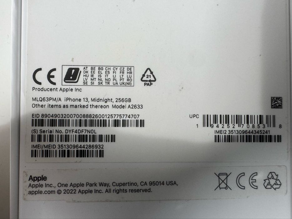 Nowy iPhone 13 256GB po wymianie przez Apple na gwarancji! ***Polecam