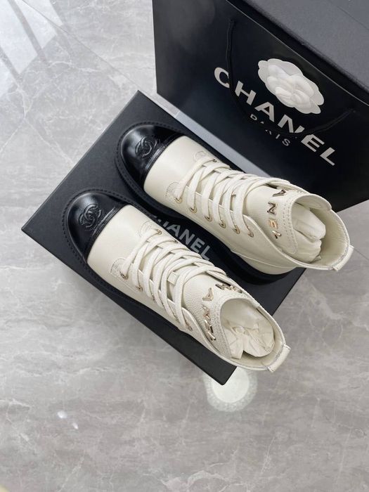 Skórzane Botki Chanel ! Premium jakość! Cały komplet 36-41