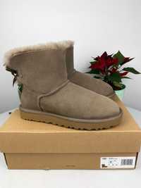 brązowe beżowe buty śniegowce botki ugg mini bailey bow II r. 38 nr40z