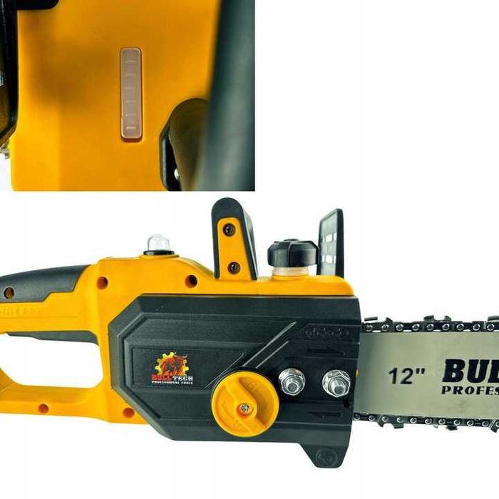 AKUMULATOROWA PILARKA PIŁA Łańcuchowa Drewna 30cm 21V 2x 4Ah Bezszczot