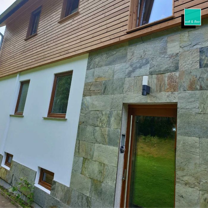 Kamień kwarcytowy Silver Shine Dekoracja Elewacja Dom Taras