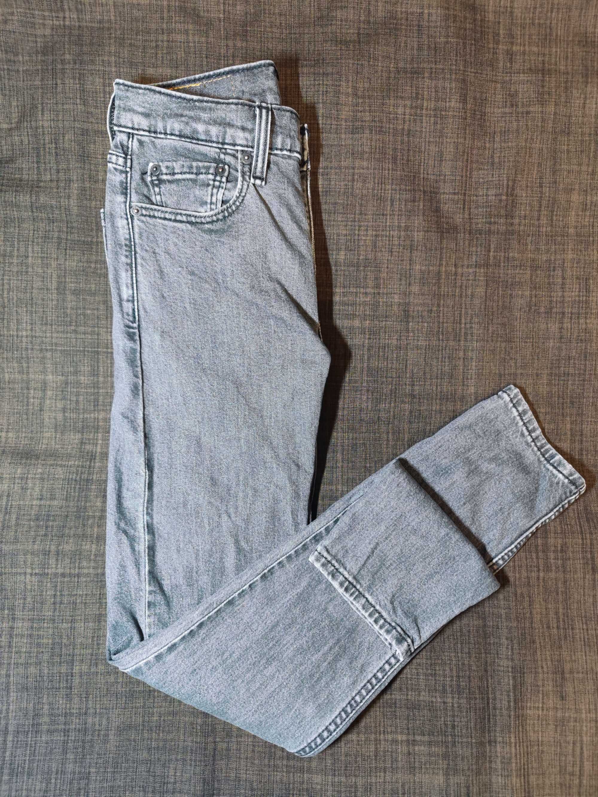 Серые женские джинсы levis 512 lo-ball (28)