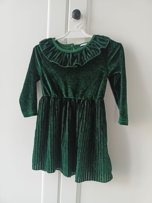 Sukienka świąteczna sukienka sesja dziewczynka sukienka z weluru