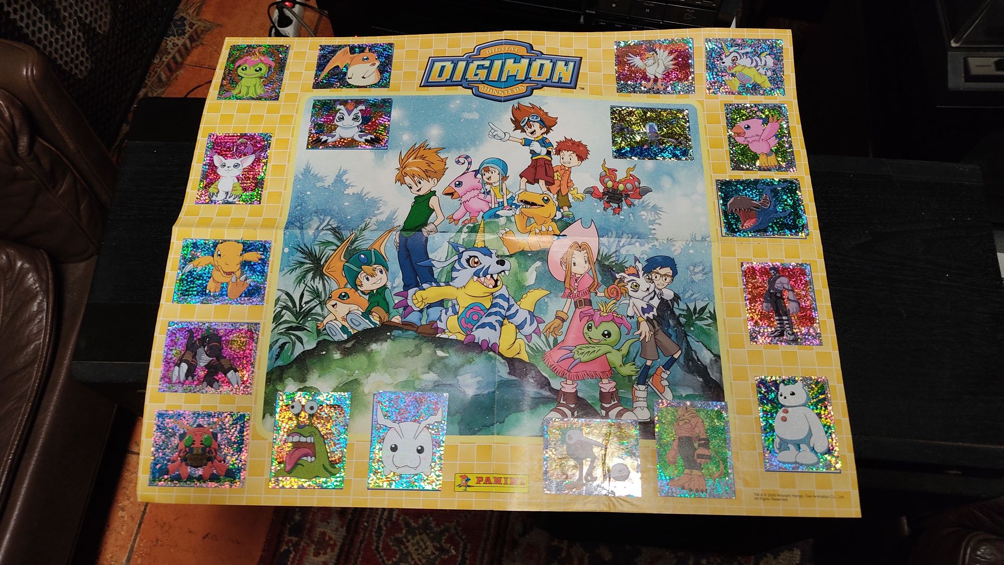 Digimon Caderneta Panini 2000 completa com poster