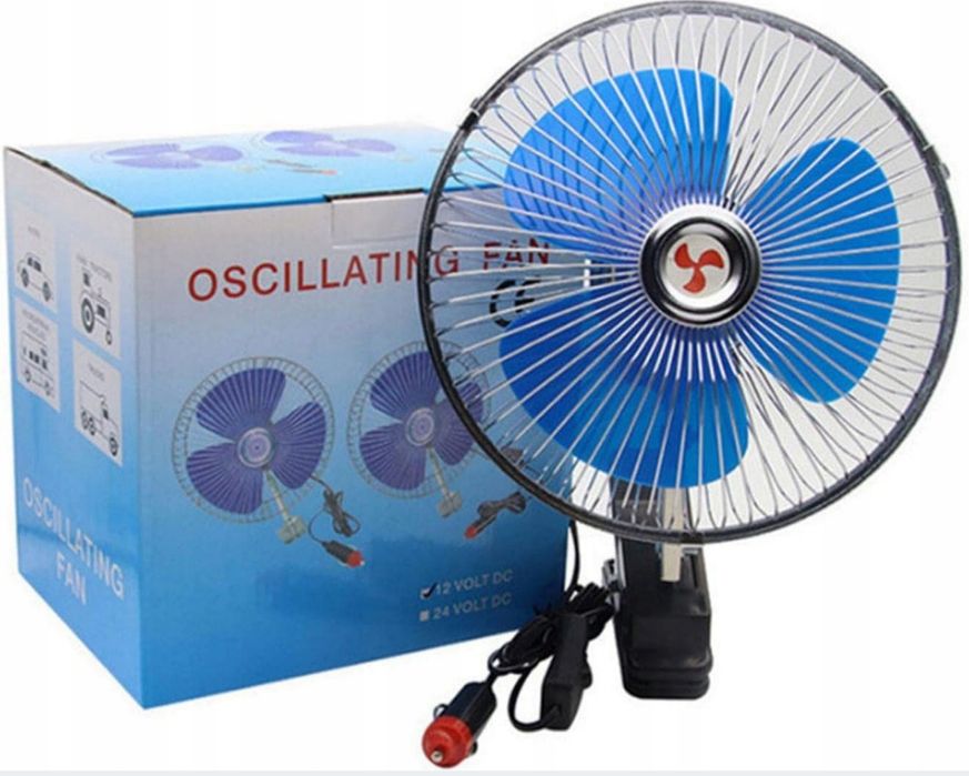 Wentylator wiatrak samochodowy 12-24V cyrkulator regulowany obrotowy