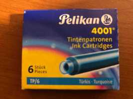 Naboje atramentowe Pelikan turkusowe krótkie 6szt